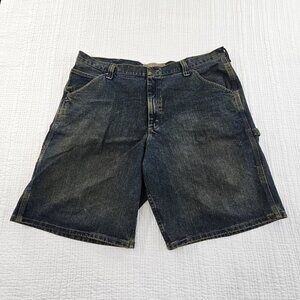 Lee Dungarees Carpenter Shorts Men's 42 Acid Wash 11" Inseam‎ EUC 2198134